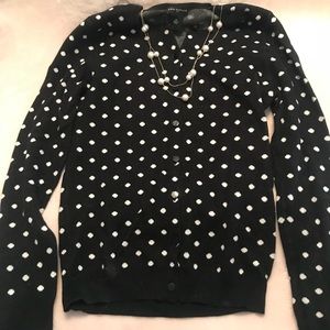 Adorable Ann Taylor XS Polka Dot button up sweater